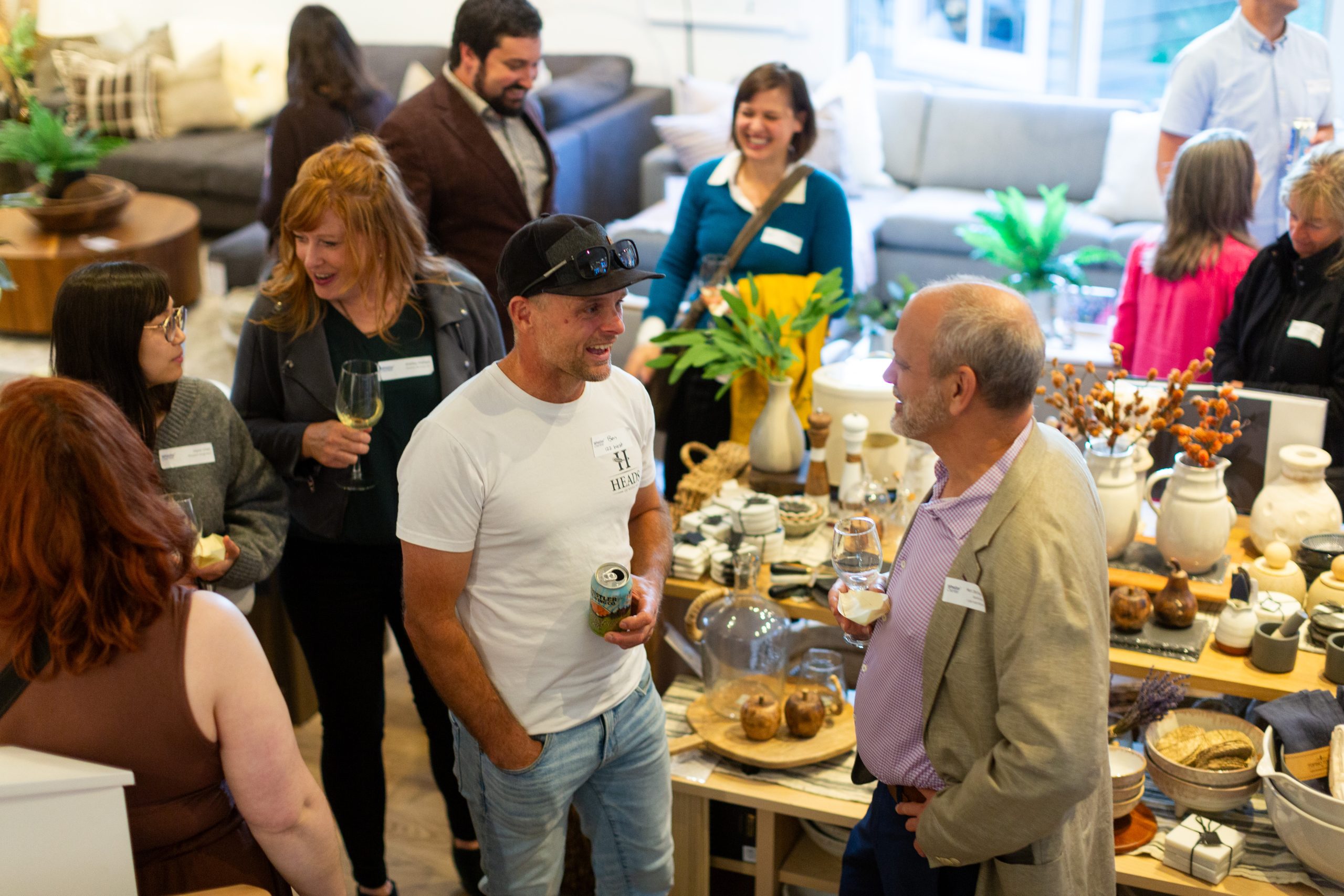 Building business connections and networking at a Whistler Chamber Apres event. 